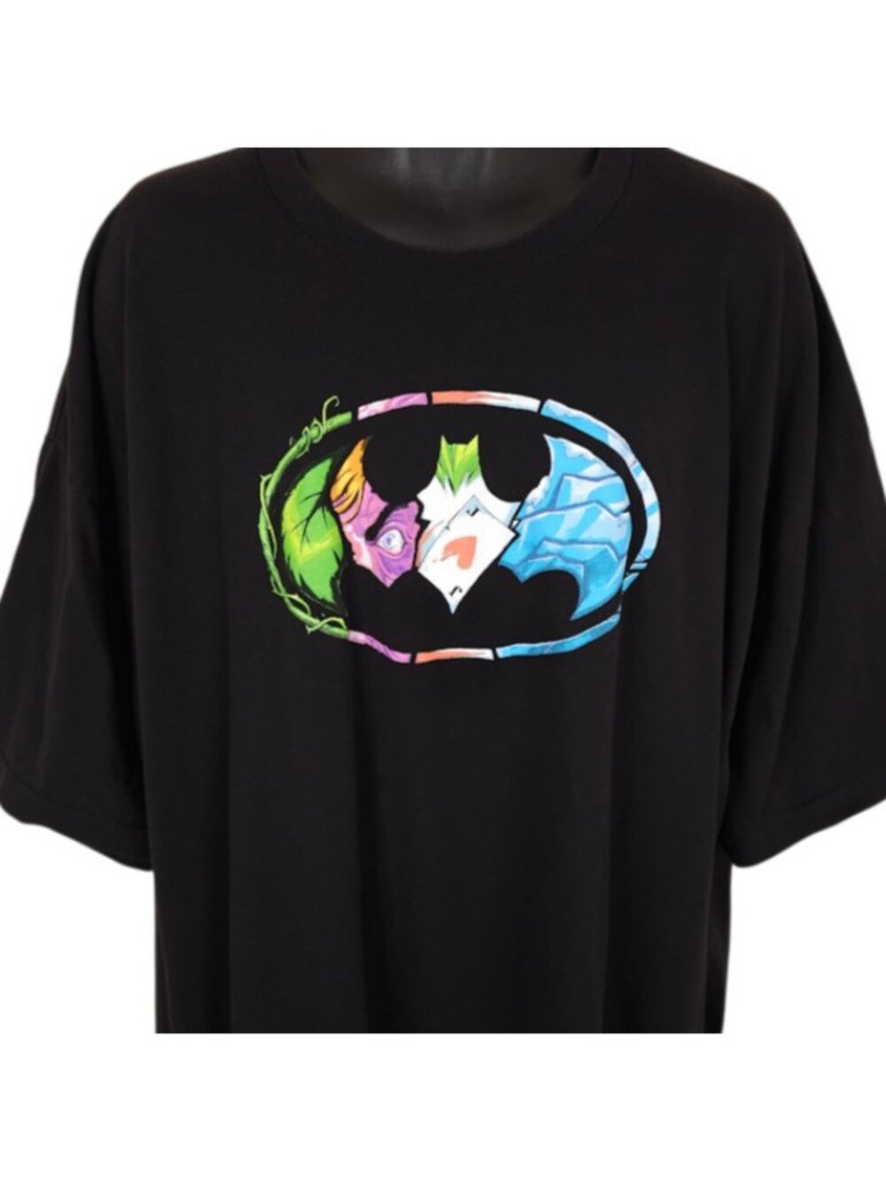 Batman Villains T Shirt Mens Size 5XL Black Poison Ivy Two Face Joker Mr Freeze